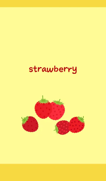 [LINE着せ替え] wild strawberry on yellow JPの画像1