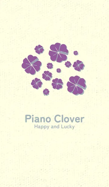 [LINE着せ替え] Piano clover カンパヌラパープルの画像1