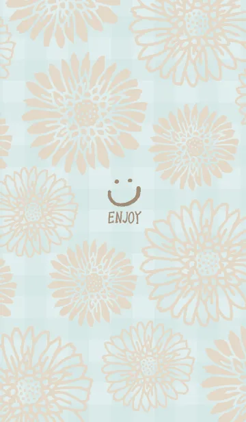 [LINE着せ替え] 大輪 ベージュ10の画像1