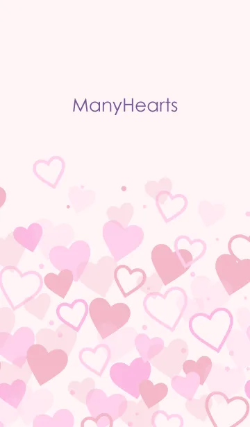 [LINE着せ替え] Many Hearts-PINK 44の画像1
