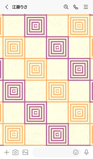 [LINE着せ替え] 和音 市松模様 音符  ディープモーベットの画像2