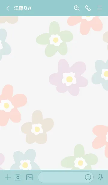 [LINE着せ替え] 北欧風 お花20の画像2