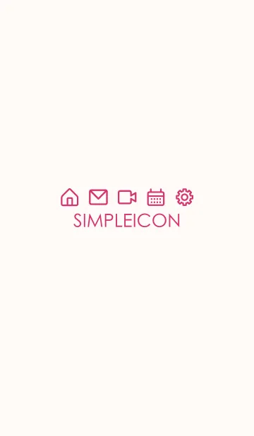 [LINE着せ替え] SIMPLE ICON -PINK BEIGE- 69の画像1