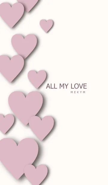 ALL MY LOVE DUSKYPINK HEART - MEKYM 15の着せ替えメイン画像