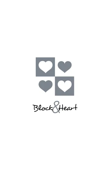 [LINE着せ替え] ブロック＆ハート 35の画像1