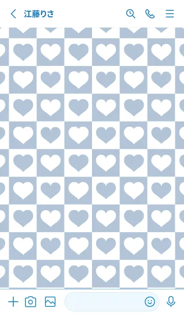 [LINE着せ替え] ブロック＆ハート 35の画像2