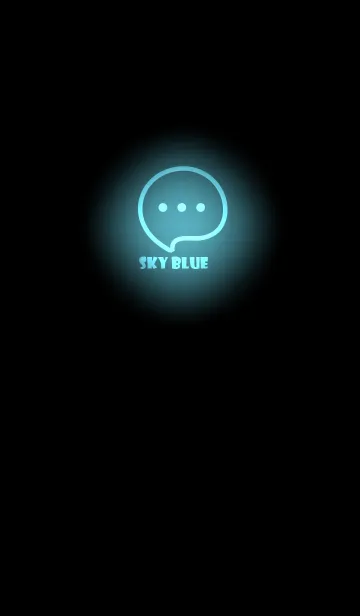 [LINE着せ替え] Sky Blue Neon Theme V4 (JP)の画像1