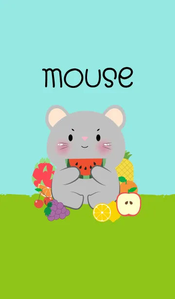 [LINE着せ替え] Cute Mouse Love Fruit Theme (JP)の画像1