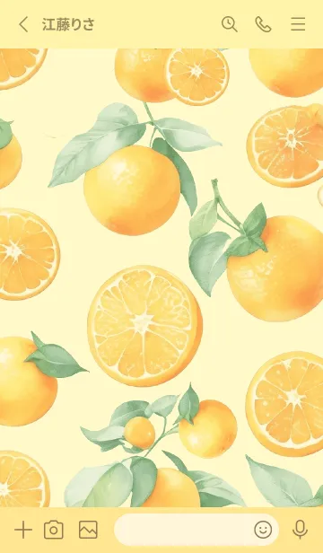 [LINE着せ替え] I Love Orange Fruit Theme  (JP)の画像2