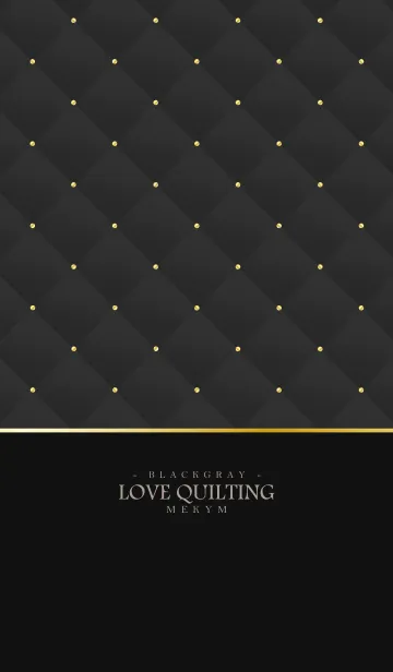 [LINE着せ替え] LOVE QUILTING - BLACK GRAY 7の画像1