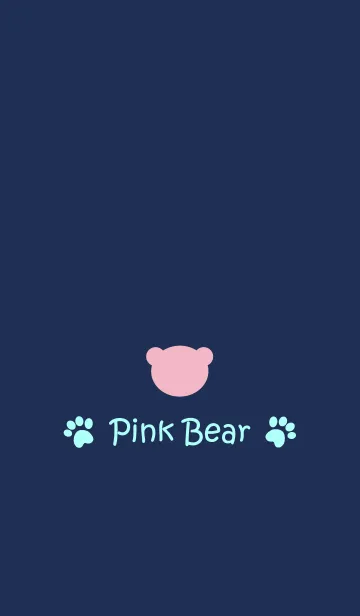 [LINE着せ替え] Small Bear *NAVY+PINK 7*の画像1