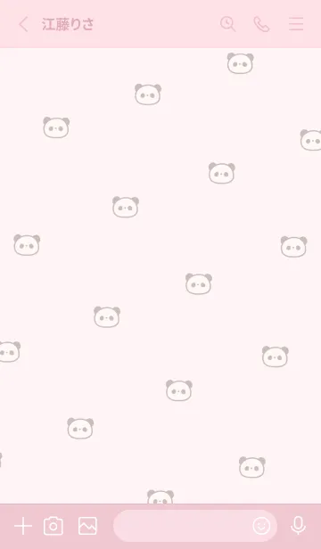 [LINE着せ替え] ぱんだ模様。ピンクの画像2