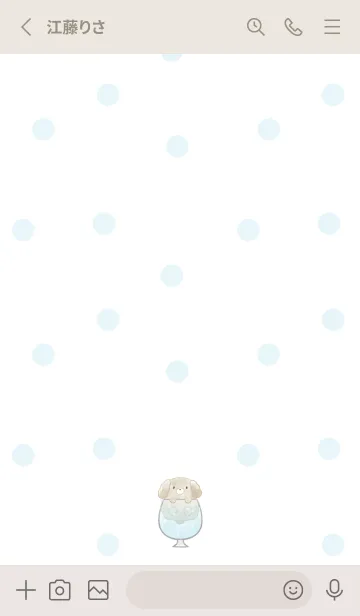 [LINE着せ替え] トイプードルとソーダ -ラムネ-の画像2