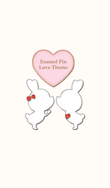 [LINE着せ替え] Enamel Pin LOVE Pair 57の画像1