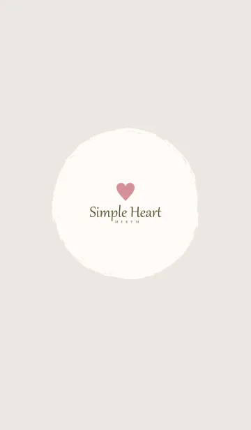 [LINE着せ替え] Simple Heart Dusky Beige - NATURAL 16の画像1