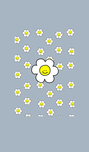 [LINE着せ替え] Happy Smile Everyday (dustyblue)の画像1