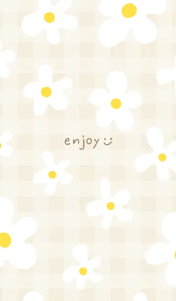 [LINE着せ替え] かわいい白い花 シンプル29の画像1