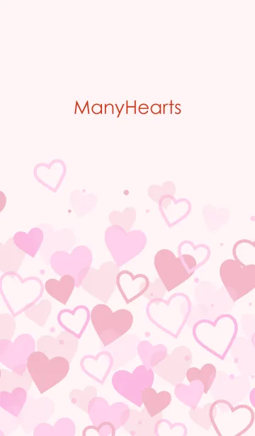 [LINE着せ替え] Many Hearts-PINK 45の画像1