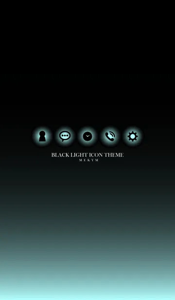 [LINE着せ替え] BLACK LIGHT ICON THEME.MEKYM 24の画像1