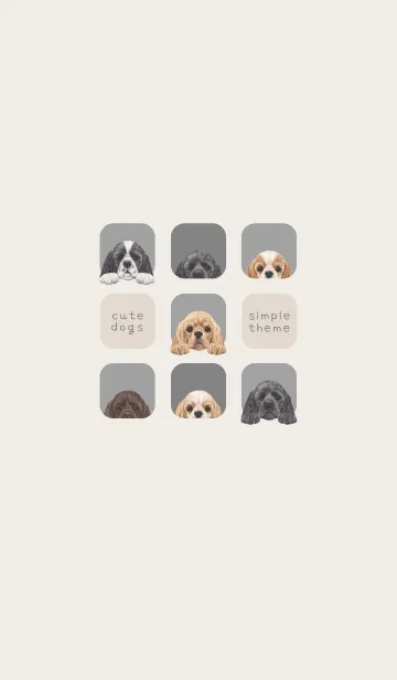 [LINE着せ替え] DOGS - コッカー - アッシュグレーの画像1