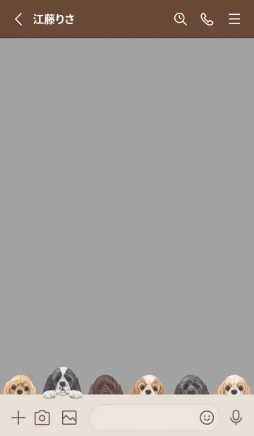 [LINE着せ替え] DOGS - コッカー - アッシュグレーの画像2