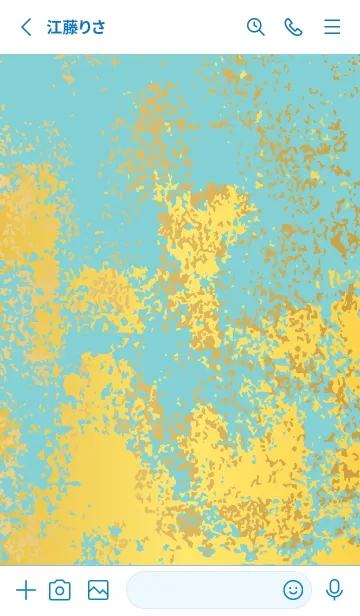 [LINE着せ替え] 毛筆模様 白と青の画像2