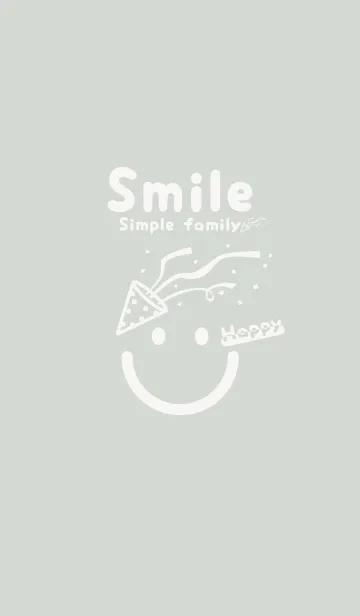 [LINE着せ替え] スマイル＆ハッピー ペールミストホワイトの画像1