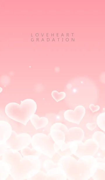 [LINE着せ替え] LOVE HEART GRADATION Pink&Beige 4の画像1