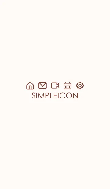 [LINE着せ替え] SIMPLE ICON -PINK BEIGE- 70の画像1