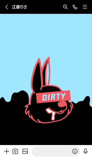 [LINE着せ替え] ダーティ ラビット 203の画像2