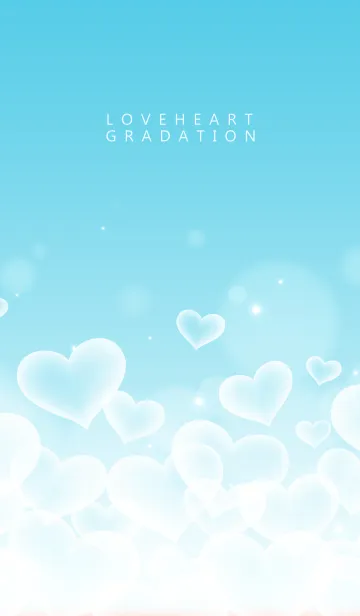 LOVE HEART GRADATION Blue&White 4の着せ替えメイン画像