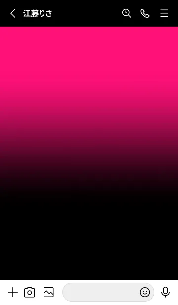 [LINE着せ替え] Black & Neon Pink Theme V4 (JP)の画像2