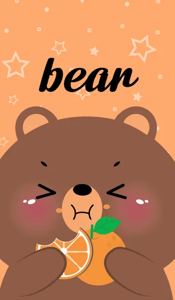 [LINE着せ替え] Bear Love Orange Theme (JP)の画像1