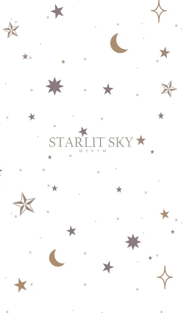 [LINE着せ替え] SIMPLE STARLIT SKY WHITE.MEKYM 26の画像1