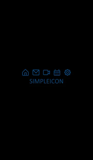 [LINE着せ替え] SIMPLE ICON -BLACK- 68の画像1