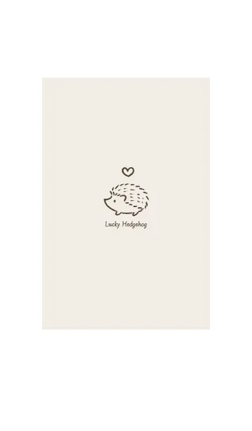[LINE着せ替え] 幸運のハリネズミ -ブラウン- ハートの画像1