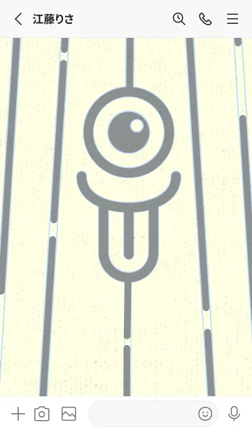 [LINE着せ替え] カラ傘オバケ KabeMon_clr Aluminum grayの画像2