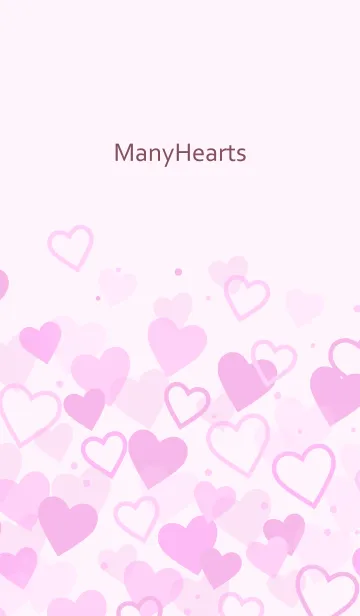 [LINE着せ替え] Many Hearts-PURPLE 47の画像1