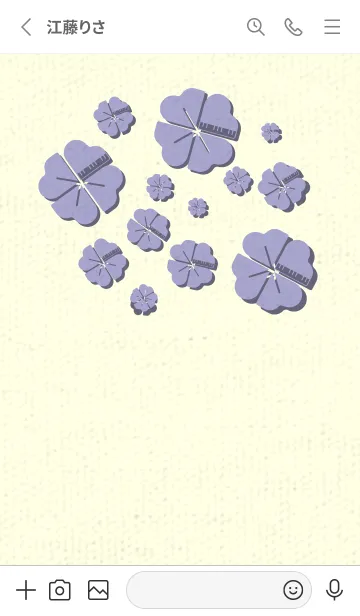 [LINE着せ替え] Piano clover ペールオーキッドの画像2