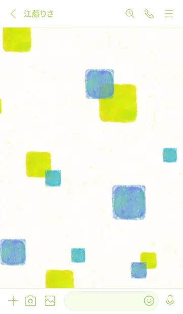 [LINE着せ替え] 水彩 四角 3色 11の画像2