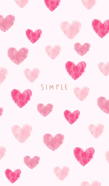 [LINE着せ替え] 大人 水彩 ハート14の画像1