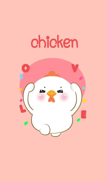 [LINE着せ替え] Simple White Chicken Lover Theme (JP)の画像1