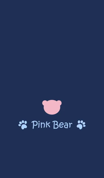 [LINE着せ替え] Small Bear *NAVY+PINK 8*の画像1