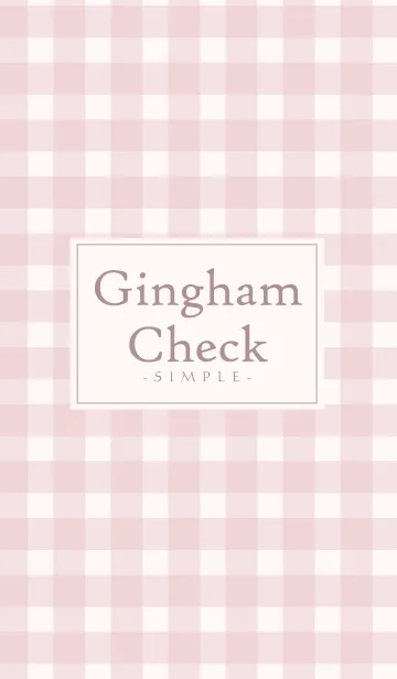 [LINE着せ替え] Gingham Check Natural Pink - SIMPLE 15の画像1