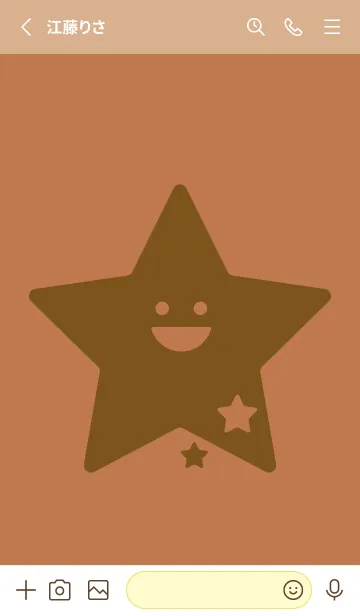 [LINE着せ替え] 星型の着せかえ 駱駝色の画像2