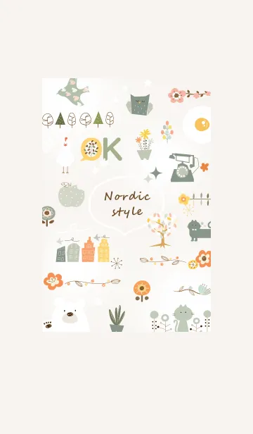 [LINE着せ替え] 北欧デザイン♡beige05_1の画像1