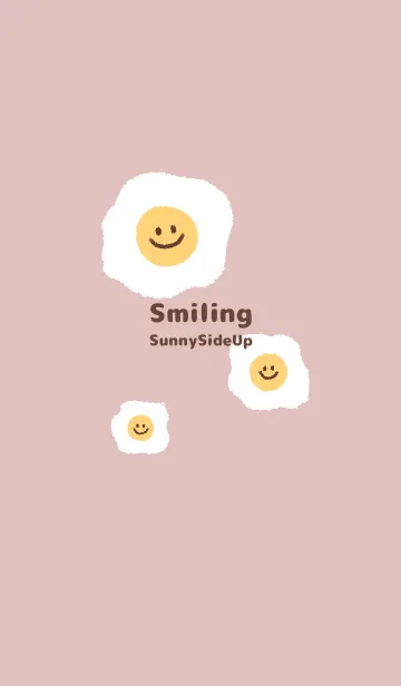 [LINE着せ替え] にこにこ 目玉焼き 英語 - ブラウン+ 09の画像1