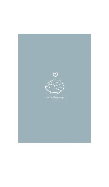 [LINE着せ替え] 幸運のハリネズミ -ブルーグレー- ハートの画像1