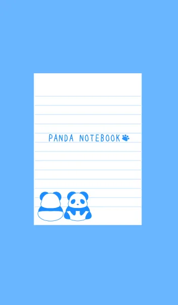 [LINE着せ替え] カラーパンダノート/ブルーの画像1