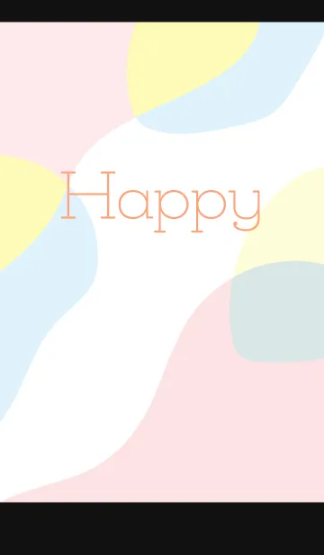 [LINE着せ替え] ゆがんだ円形 黒色の画像1